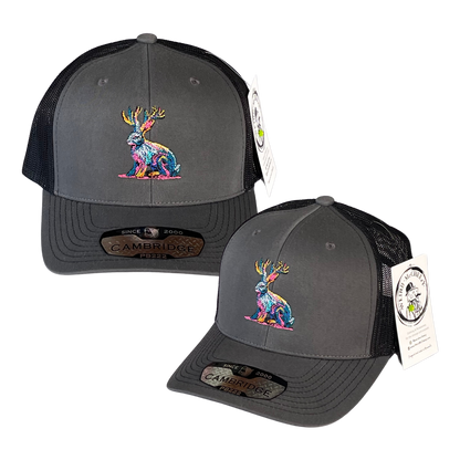 Jackalope Embroidered - Trucker Hat